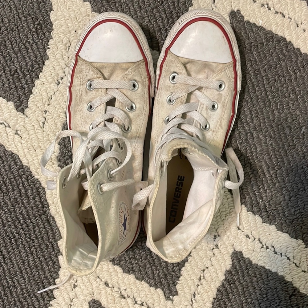 White Used Converse High Tops